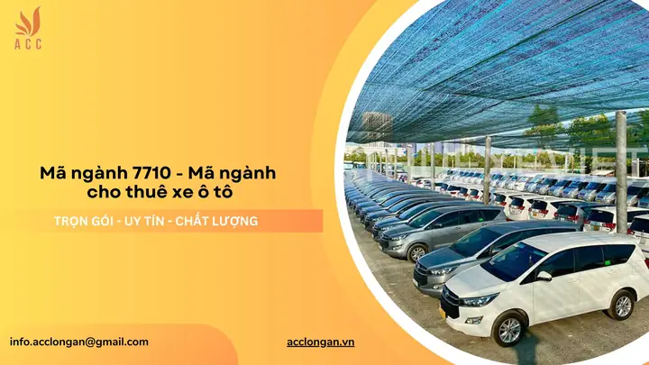 Mã Ngành 7710 - Mã Ngành Cho Thuê Xe Ô Tô
