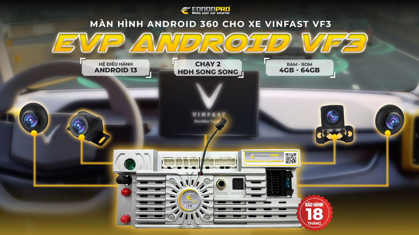 Top 5 màn hình Android tốt nhất cho xe VinFast VF 3 hiện nay [Đánh giá chi tiết]
