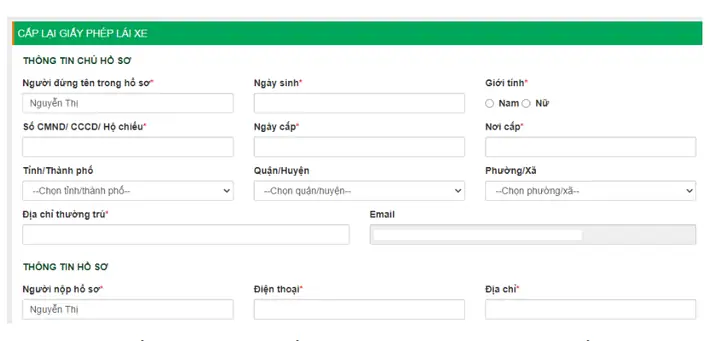 2. Thủ Tục Làm Lại Bằng Lái Xe Bị Mất Online Qua Cổng Dịch Vụ Công