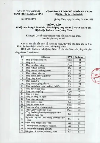 Mẫu Báo Giá Sửa Chữa Xe Ô Tô Chuẩn Xác Và Hiệu Quả Nhất