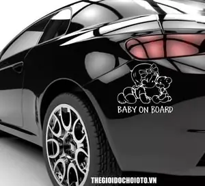 Tem Dán Baby On Board (mẫu 2) Ms-180