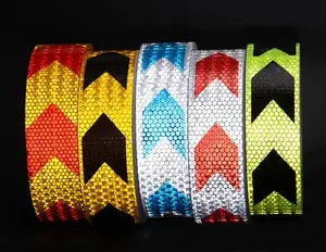 Decal Tem Dải Màu Phản Quang Mũi Tên Dán Thân Xe Ô Tô Ms-216