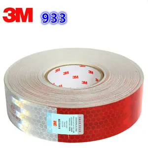Decal Phản Quang 3m Màu Trắng Đỏ Dán Cảnh Báo Xe Ô Tô Vào Ban Đêm Ms-388