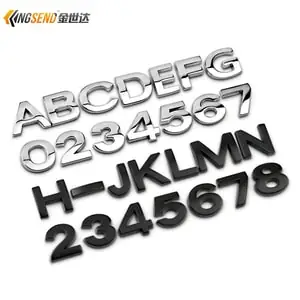 Tem Chữ Kim Loại, Số Kim Loại Cao Cấp Cỡ Nhỏ Cao 1.6 Cm Dán Xe Ô Tô Ms-259