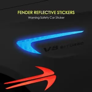 Miếng Tem Phản Quang Dán Sườn Xe Ô Tô Trang Trí Cảnh Báo (mẫu 3) Ms-305