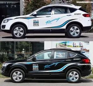 Bộ Tem Dán Sườn Xe Ô Tô Rs-r Racing Sport Ms-193