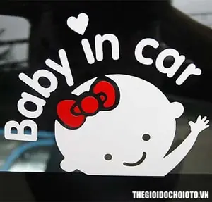 Decal Tem Baby In Car (mẫu 2) Ms-66