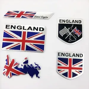 Logo Kim Loại Cờ Anh Dán Xe Ô Tô Ms-134