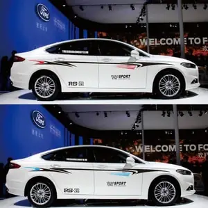 Bộ Tem Decal Rs-r Sport Dán Sườn Xe Ô Tô Ms-06
