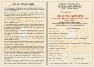Mẫu Giấy Đăng Kiểm Xe Cơ Giới Khác