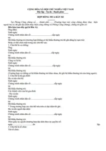 B. Mẫu Hợp Đồng Mua Bán Xe 2.