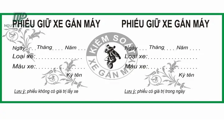 Những Mẫu Vé Gửi Xe Đẹp, Chất Lượng