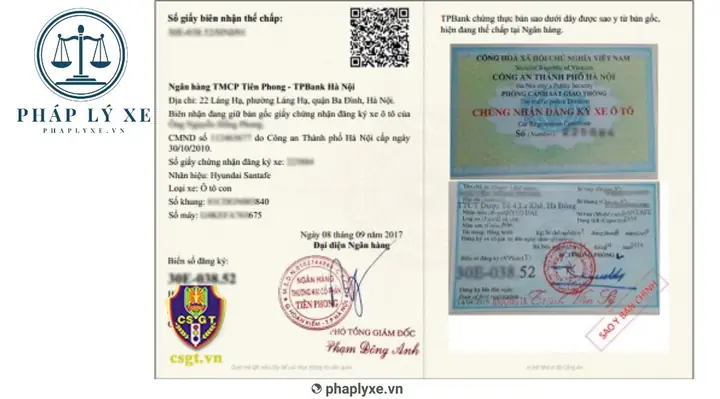 Mẫu Xóa Đăng Ký Thế Chấp Xe Ô Tô