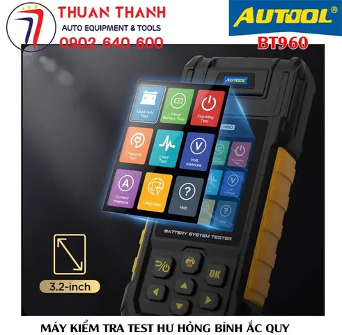Thông Số Kỹ Thuật Máy Kiểm Tra Test Bình Ắc Quy Có Máy In Autool Bt-960