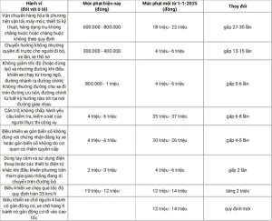 Chi Tiết Mức Phạt Vi Phạm Giao Thông Đối Với Ô Tô, Xe Máy Từ Năm 2025