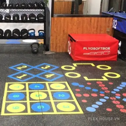 Thảm Cao Su In Hoa Văn Chức Năng Phòng Gym Gv88