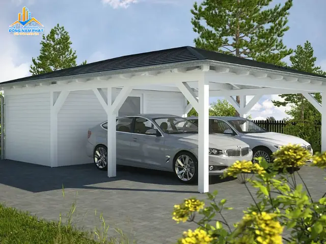 Nhà Để Xe Ô Tô Tiền Chế Một Tầng