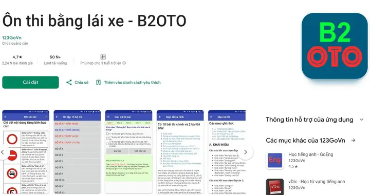 Phần Mềm Thi Bằng Lái B2oto