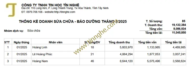 Phần Mềm Quản Lý Sửa Chữa Xe Ô Tô