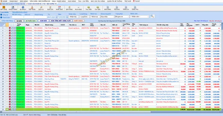 Phần Mềm Quản Lý Sửa Chữa Xe Ô Tô