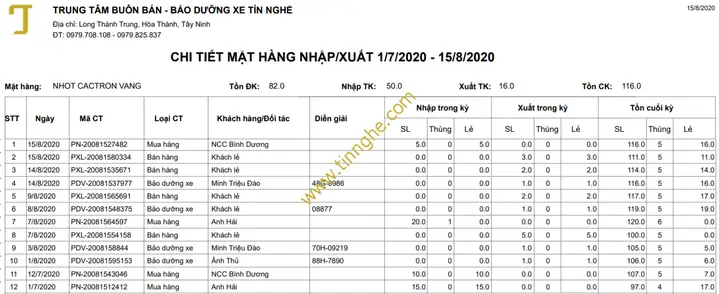 Phần Mềm Quản Lý Sửa Chữa Xe Ô Tô