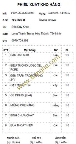 Phần Mềm Quản Lý Sửa Chữa Xe Ô Tô