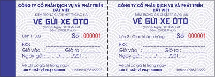 Khám Phá Các Loại Phiếu Gửi Xe Ô Tô Phổ Biến Hiện Nay