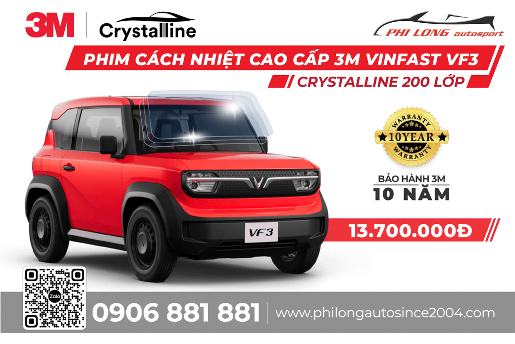 Ưu điểm vượt trội của phim cách nhiệt chất lượng cao cho VinFast VF3