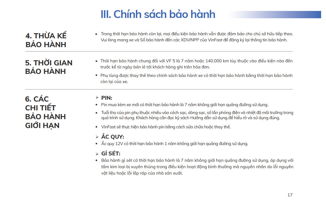 Thời Gian Bảo Hành VF 5: Yếu Tố Ảnh Hưởng và Cách Tính