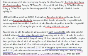 Điều Chuyển Tài Sản Khi Chia Tách Cty