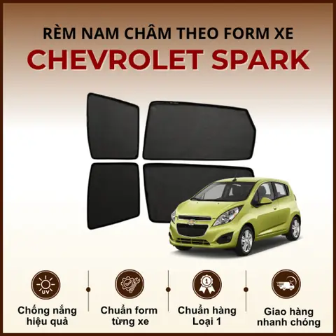 Rèm Che Nắng Nam Châm Ô Tô Chevrolet Spark Cao Cấp