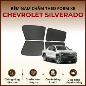 Rèm Che Nắng Nam Châm Ô Tô Chevrolet Silverado Cao Cấp