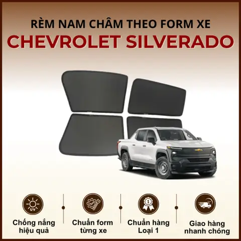 Rèm Che Nắng Nam Châm Ô Tô Chevrolet Silverado Cao Cấp