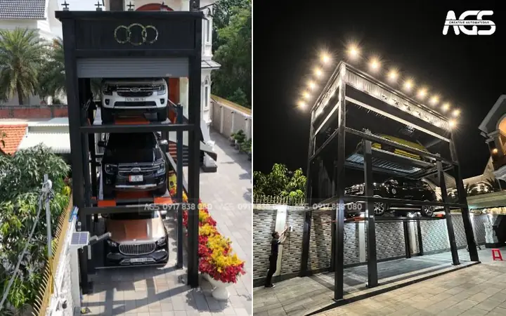 Công Trình Sàn Nâng Xe Hơi Tự Động Do Ags Thực Hiện