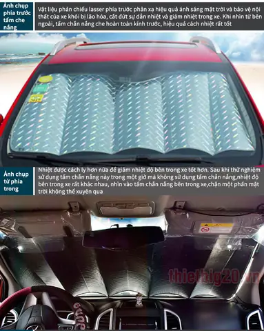 Tấm Chắn Nắng Tráng Bạc Cách Nhiệt Cho Xe Ô Tô Gxe26 (đủ Phiên Bản Kính Trước, Sau, Cửa Bên)