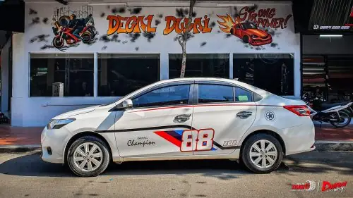 Decal Tem Xe Vios, Tem Dán Sườn Xe Ô Tô Vios