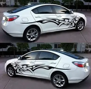 Tem Ngọn Lửa Dán Sườn Xe Ô Tô Ms-147