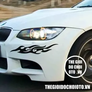 Decal Tem Dán Trang Trí Ô Tô Hình Ngọn Lửa Ms-10