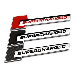 Logo Chữ Supercharged Dán Trang Trí Xe Ô Tô Ms-128
