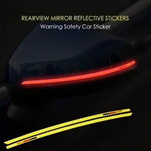 Decal Tem Dải Màu Phản Quang Dán Gương Ô Tô (mẫu 9) Ms-302