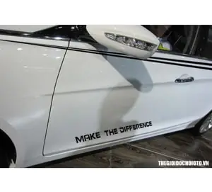 Decal Tem Dán Trang Trí Sườn Xe Ô Tô Make The Diffirence Ms-97