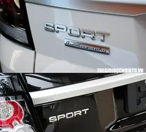 Tem 3d Chữ Sport Phong Cách Land Rover (mẫu 9) Ms-69