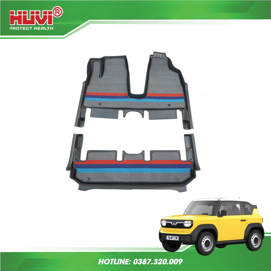 Thảm Huvi VF3: Giải pháp bảo vệ và nâng tầm nội thất xe VinFast (Mô tả: Giới thiệu tổng quan về thảm Huvi VF3, nhấn mạnh vai trò bảo vệ xe, tăng tính thẩm mỹ và cá nhân hóa.)