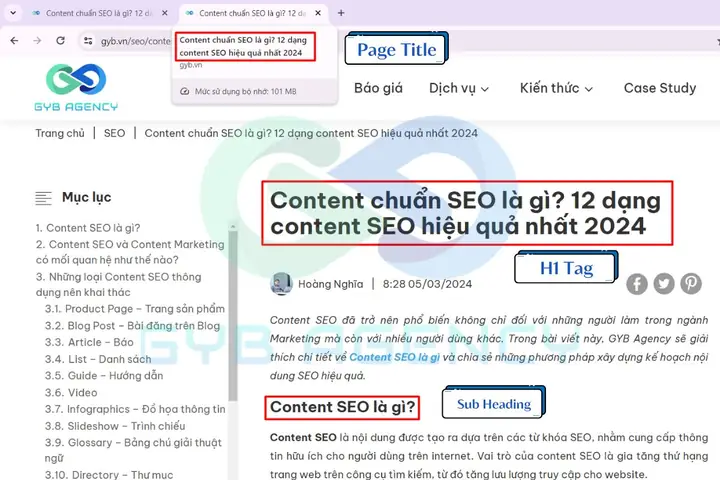 Đặt Thẻ H1 Ở Đầu Trang