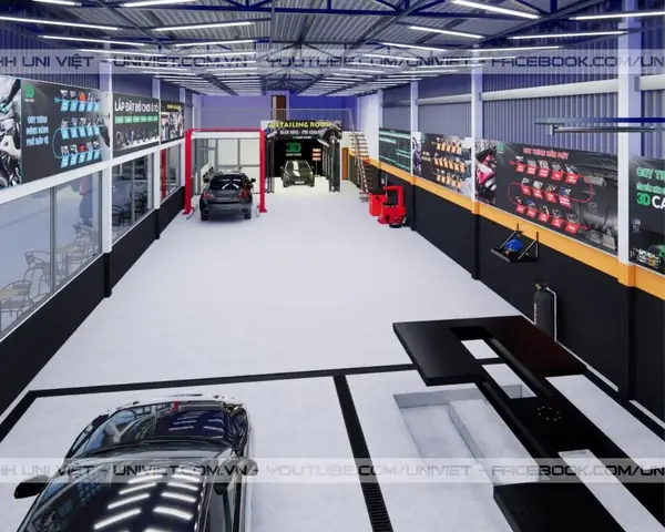 Một Số Mô Hình Thiết Kế Trạm Rửa Xe Ô Tô