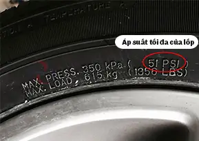 Áp Suất Lốp Tối Đa