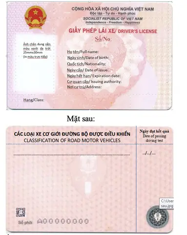 Mẫu Bằng Lái Xe Mới Từ 2025