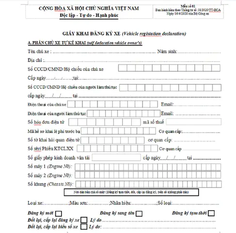 Hướng Dẫn Thủ Tục Đăng Ký Xe Ô Tô Trực Tiếp Theo Quy Định Mới 2023