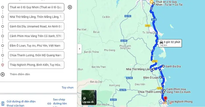 Khoảng Cách Từ Quy Nhơn Đến Phú Yên