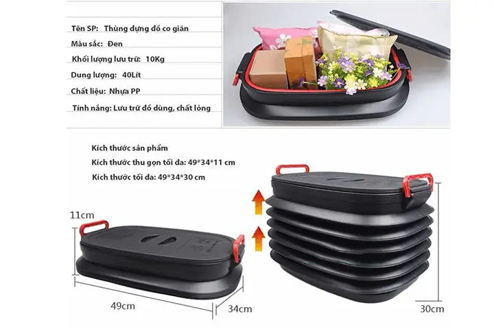 Đặc Điểm Thiết Kế Của Thùng Đựng Đồ Co Dãn